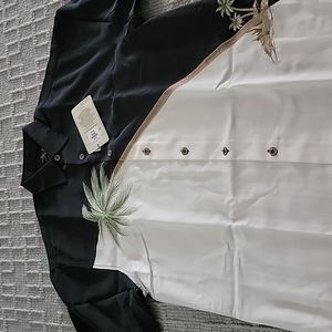 NEW BOMBOO CAY black shirt with designs. Size small.